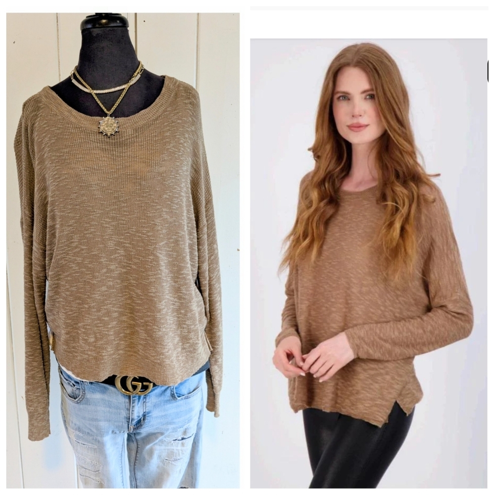 StitchDrop Slub Knit Crew NWT sz L